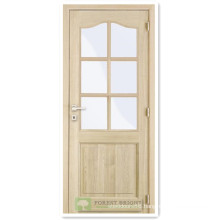 Latest Composite Wooden Door with One Panel and Six Lites